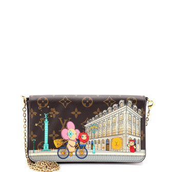 Louis Vuitton Felicie Pochette Limited Edition Vivienne Xmas Monogram Canvas