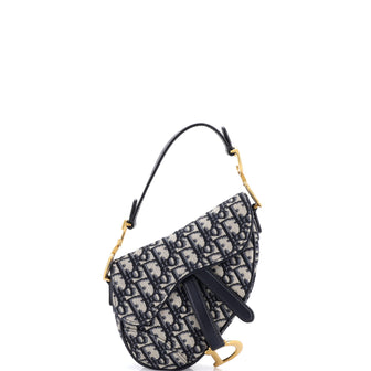 Christian Dior Saddle Handbag Oblique Canvas Mini
