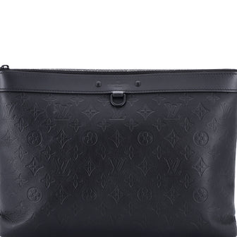 Louis Vuitton Discovery Pochette Monogram Shadow Leather GM