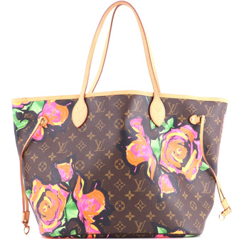 Louis Vuitton Neverfull Tote Limited Edition Monogram Roses MM