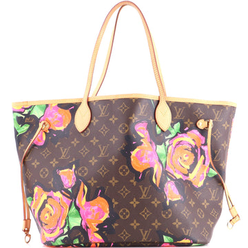 Louis Vuitton Neverfull Tote Limited Edition Monogram Roses MM