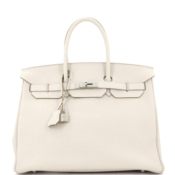 Hermes Birkin Handbag Light Togo with Palladium Hardware 35