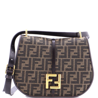 Fendi C'mon Shoulder Bag Zucca Canvas Medium