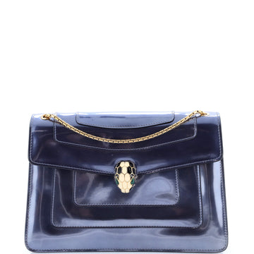 Bvlgari Serpenti Forever Shoulder Bag Metallic Leather Medium