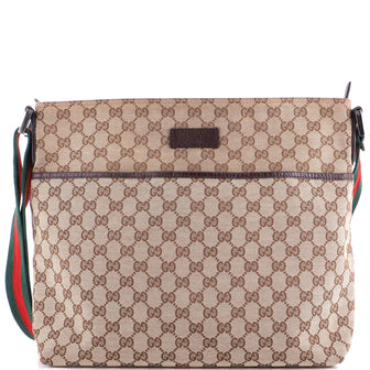 Gucci Front Pocket Web Messenger GG Canvas Medium