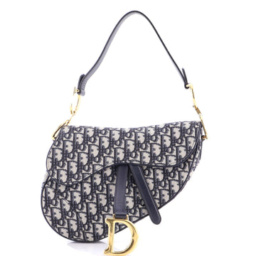 Christian Dior Saddle Handbag Oblique Canvas Medium
