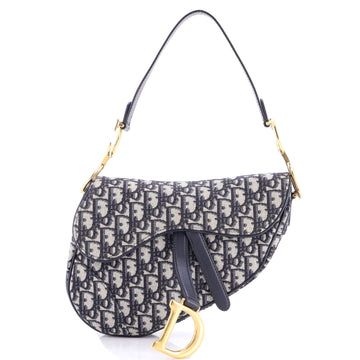 Christian Dior Saddle Handbag Oblique Canvas Medium