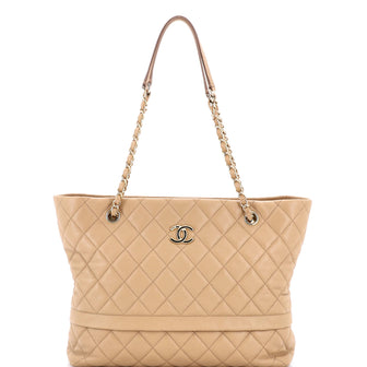 Chanel Rolled Up Tote Quilted Caviar