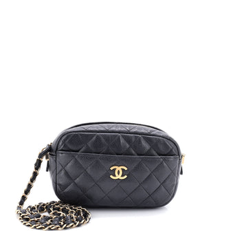Chanel Camera Case Bag Quilted Caviar Mini