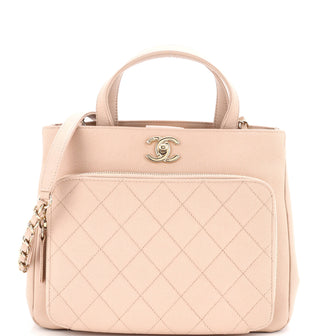 Chanel Business Affinity Tote Quilted Caviar Small