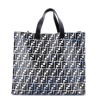 Fendi Shopper Tote Joshua Vides Zucca Coated Canvas Large
