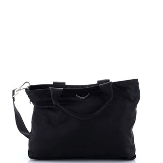 Prada Vela Convertible Tote Tessuto Small