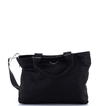 Prada Vela Convertible Tote Tessuto Small