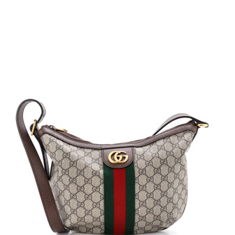 Gucci Ophidia Half Moon Hobo GG Coated Canvas Small