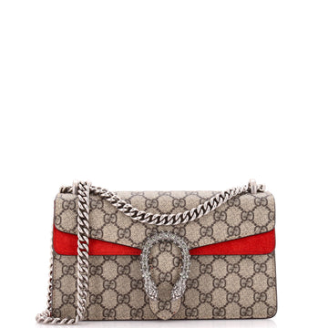 Gucci Dionysus Bag GG Coated Canvas with Crystal Embellished Metal Small