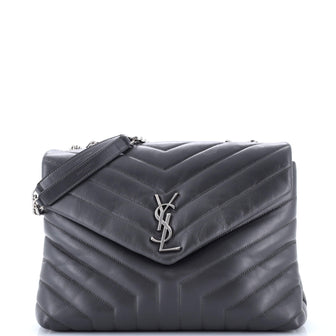 Saint Laurent Loulou Shoulder Bag Matelasse Chevron Leather Medium