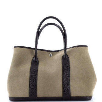 Hermes Garden Party Tote Toile and Leather 36