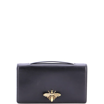 Christian Dior Bee Clutch Leather