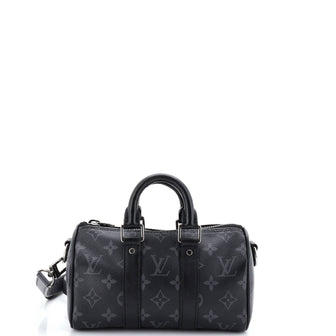 Louis Vuitton Keepall Bandouliere Bag Reverse Monogram Eclipse Canvas XS