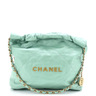 Chanel 22 Chain Hobo Quilted Calfskin Small