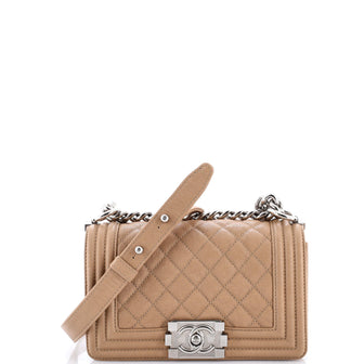 Chanel Boy Flap Bag Quilted Caviar Small