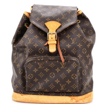 Louis Vuitton Vintage Montsouris Backpack Monogram Canvas GM