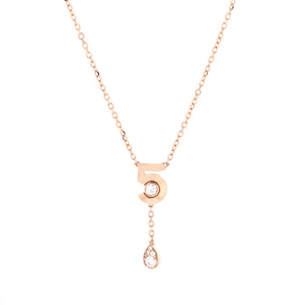 Chanel Extrait de No.5 Pendant Necklace 18K Beige Gold with Diamonds
