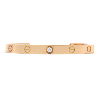 Cartier Love 1 Diamond Cuff Bracelet 18K Yellow Gold with Diamond