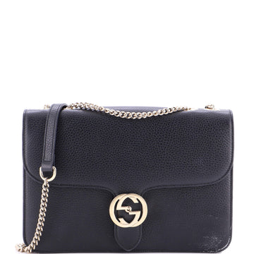 Gucci Interlocking Shoulder Bag Leather Medium