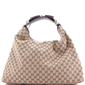 Gucci Horsebit Hobo GG Canvas Large