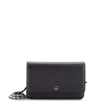 Chanel Wallet on Chain Chevron Caviar