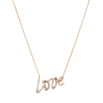 Tiffany & Co. Paloma's Graffiti Love Pendant Necklace 18K Rose Gold and Diamonds Small