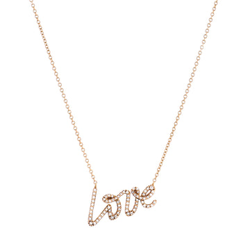 Tiffany & Co. Paloma's Graffiti Love Pendant Necklace 18K Rose Gold and Diamonds Small