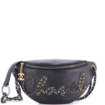 Chanel Chain Signe Waist Bag Calfskin