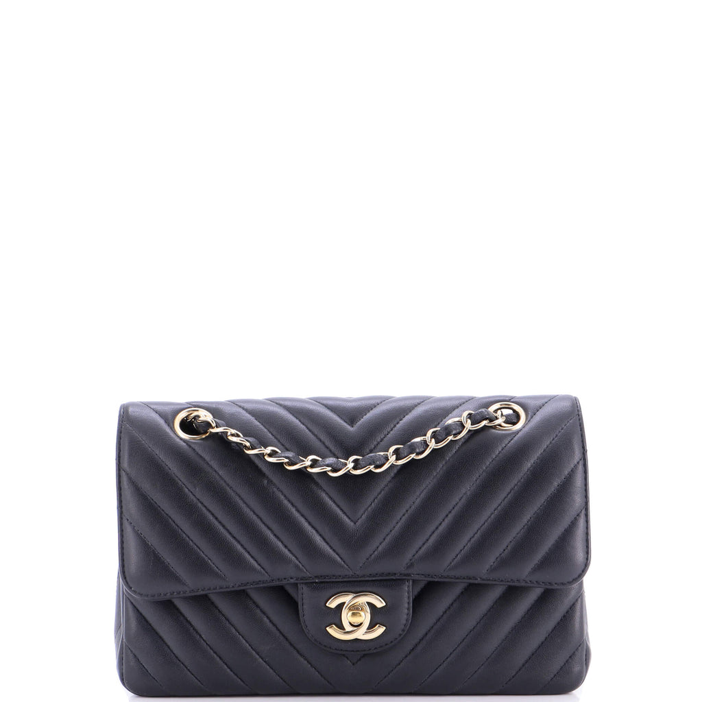 Classic Double Flap Bag Chevron Lambskin Small
