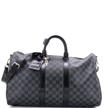 Louis Vuitton Keepall Bandouliere Bag Damier Graphite 45