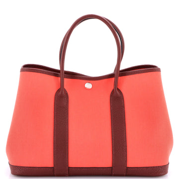 Hermes Garden Party Tote Toile and Leather 30