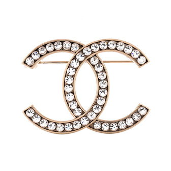 Chanel CC Brooch Metal with Crystals