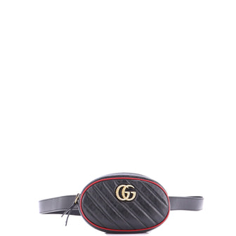 Gucci GG Marmont Belt Bag Diagonal Quilted Leather