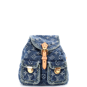 Louis Vuitton Sac a Dos Drawstring Backpack Denim PM