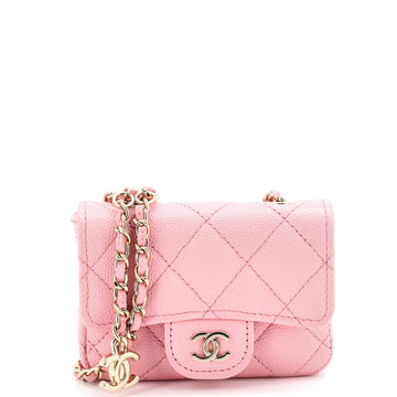 Chanel Classic Flap Chain Belt Bag Quilted Caviar Mini