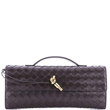 Bottega Veneta Andiamo Top Handle Clutch Intrecciato Nappa Long