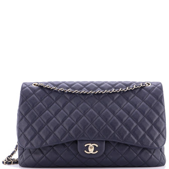 Chanel XXL Travel Flap Bag Quilted Calfskin Small Blue 3793782