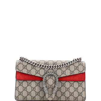 Gucci Dionysus Bag GG Coated Canvas with Crystal Embellished Metal Small