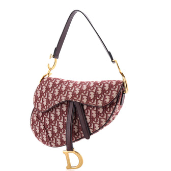 Christian Dior Saddle Handbag Oblique Canvas Medium
