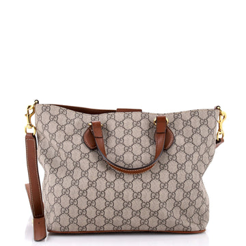 Convertible Soft Tote GG Coated Canvas with Leather Small