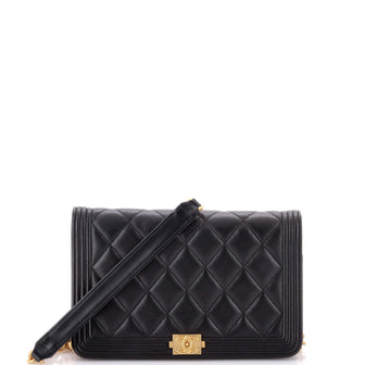 Chanel Boy Wallet on Chain Quilted Lambskin
