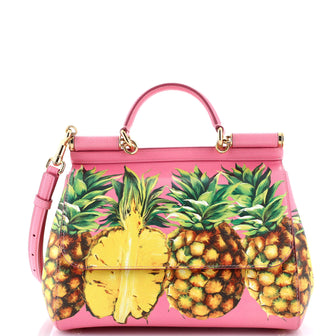 Dolce & Gabbana Miss Sicily Bag Printed Leather Medium