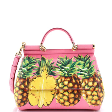 Dolce & Gabbana Miss Sicily Bag Printed Leather Medium