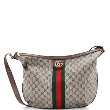 Gucci Ophidia Half Moon Hobo GG Coated Canvas Large